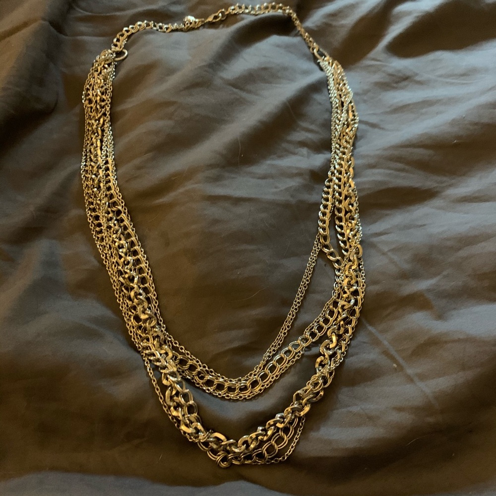 Banana Republic silver statement necklace